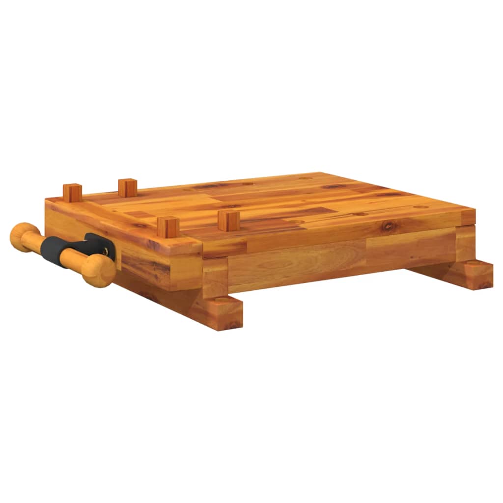 Banco da Lavoro con Morsa 52x44x9,5 cm Legno Massello di Acacia 353786