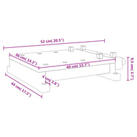 Banco da Lavoro con Morsa 52x44x9,5 cm Legno Massello di Acacia 353786