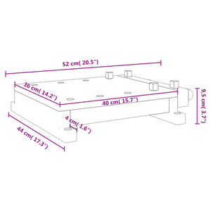 Banco da Lavoro con Morsa 52x44x9,5 cm Legno Massello di Acacia 353786