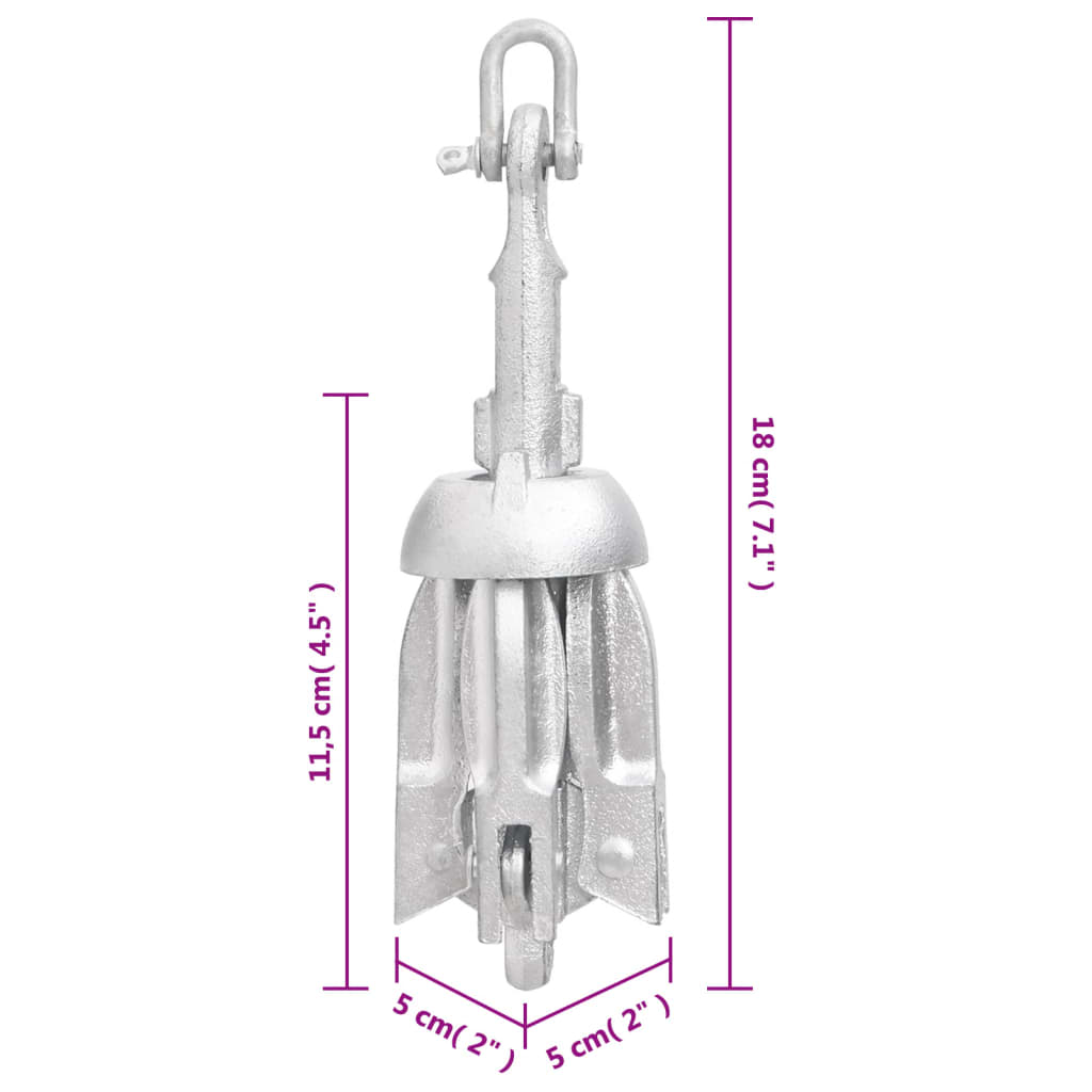 Ancora Pieghevole Argento 0,7 kg in Ferro Malleabile 94269