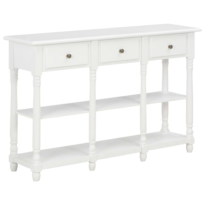 Tavolo Consolle Bianco 110x30x76 cm in Legno Multistratocod mxl 105814