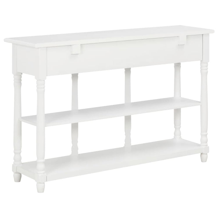 Tavolo Consolle Bianco 110x30x76 cm in Legno Multistrato 355222