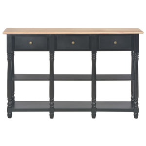 Tavolo Consolle Nero 110x30x76 cm in Legno Multistrato 354327