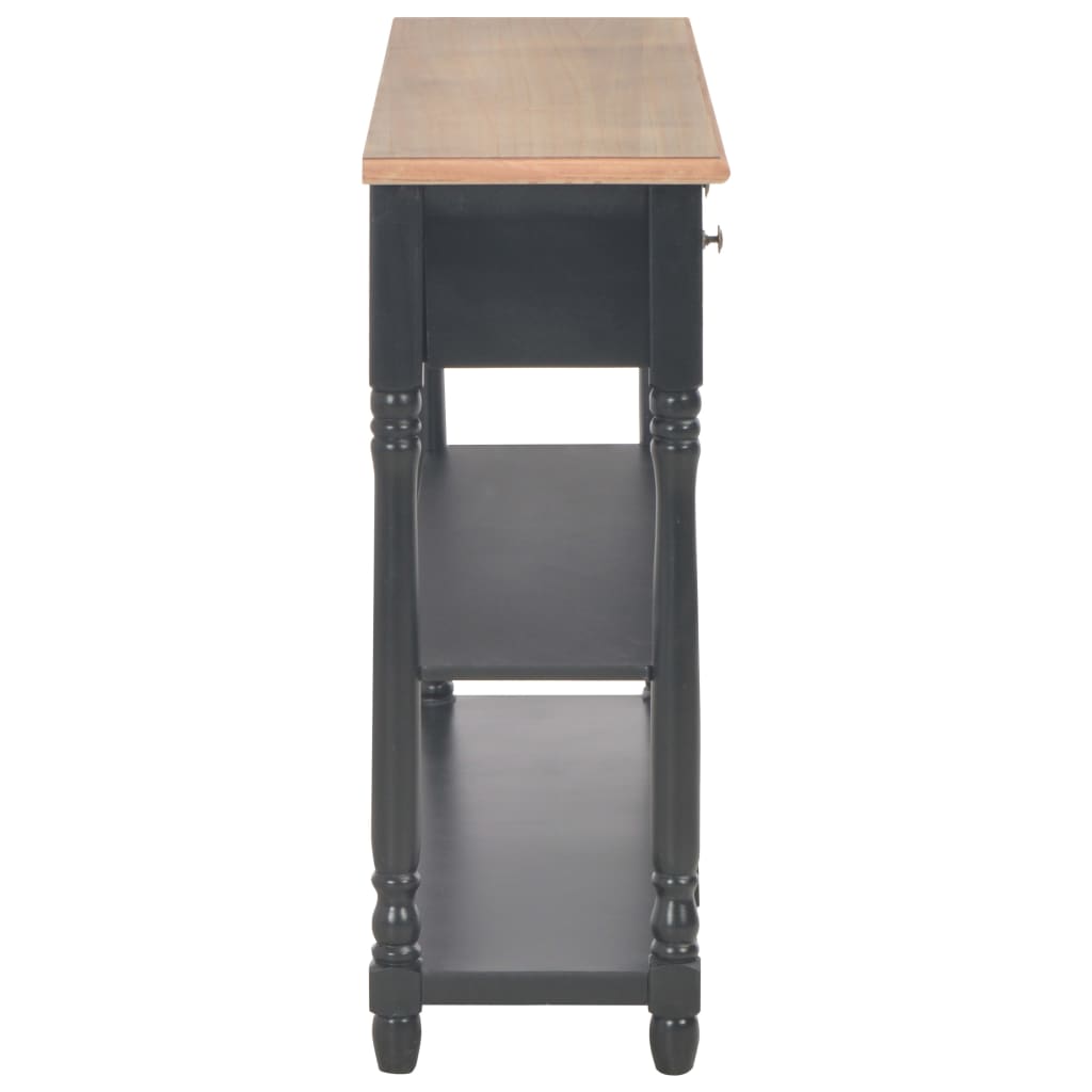 Tavolo Consolle Nero 110x30x76 cm in Legno Multistrato 354327