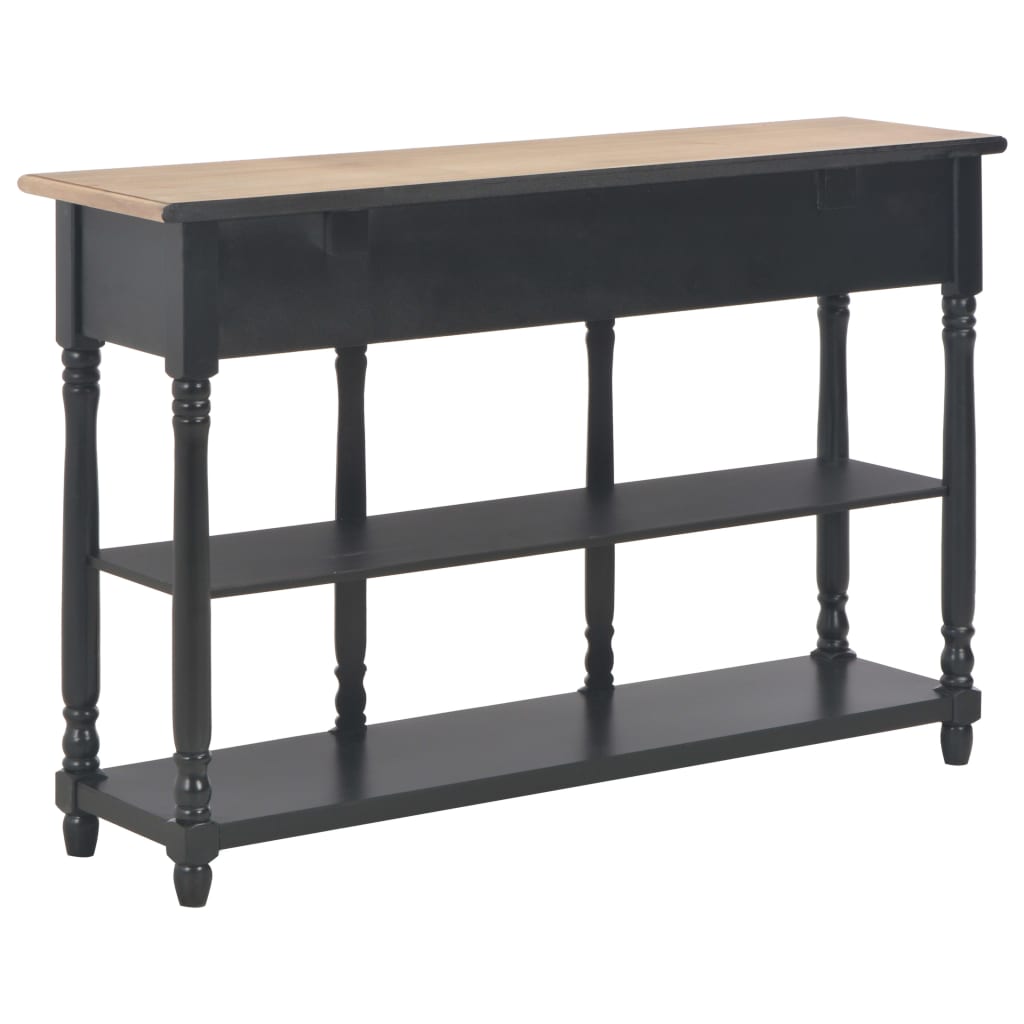 Tavolo Consolle Nero 110x30x76 cm in Legno Multistrato 354327