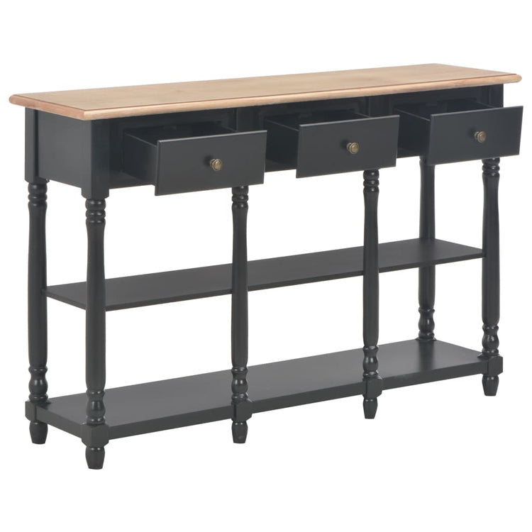 Tavolo Consolle Nero 110x30x76 cm in Legno Multistrato 354327