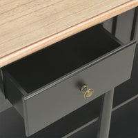 Tavolo Consolle Nero 110x30x76 cm in Legno Multistrato 354327