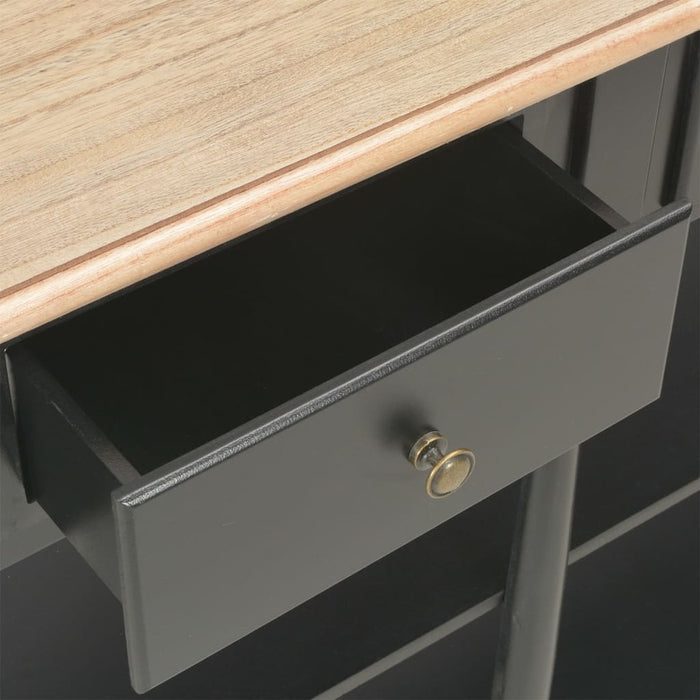 Tavolo Consolle Nero 110x30x76 cm in Legno Multistrato 354327