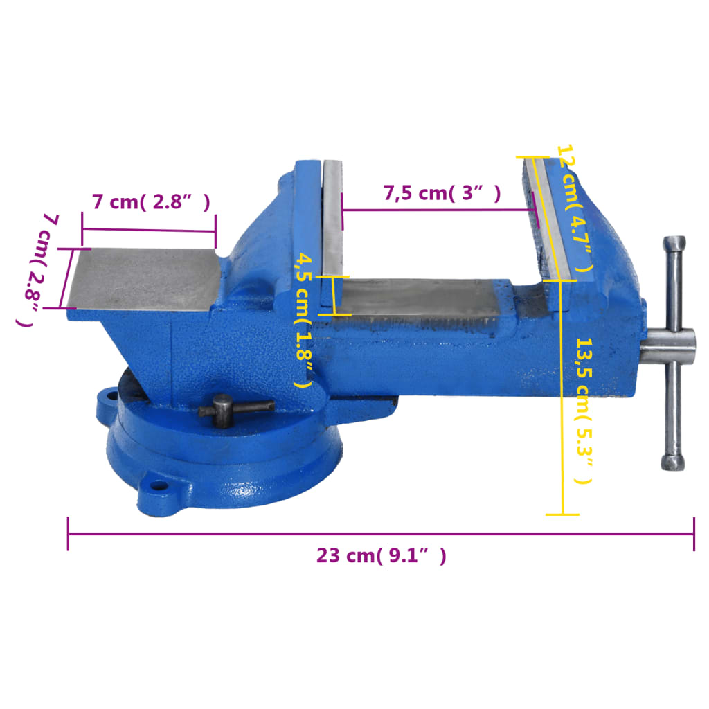 Morsa da Banco Blu 100 mm in Ghisa 154638