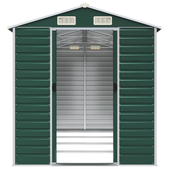 Capanno da Giardino Verde 191x385x198 cm in Acciaio Zincato 3188234