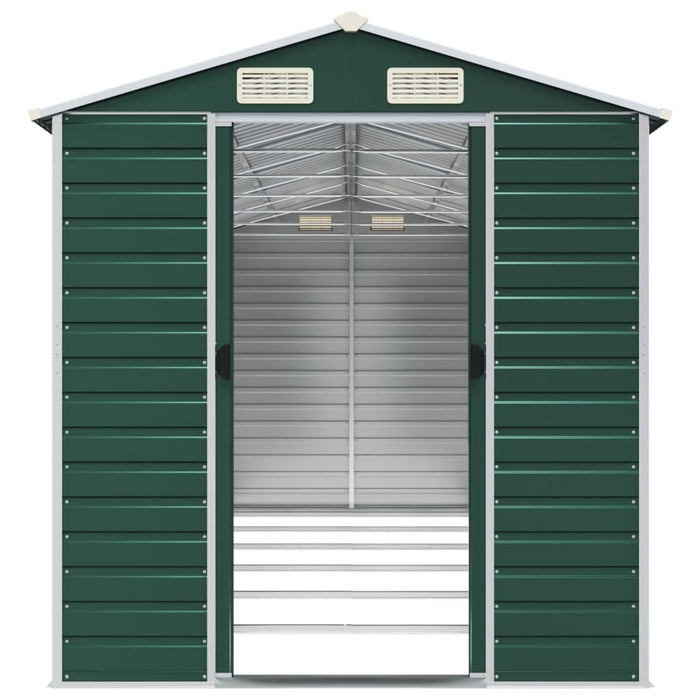 Capanno da Giardino Verde 191x555x198 cm in Acciaio Zincato 3188236