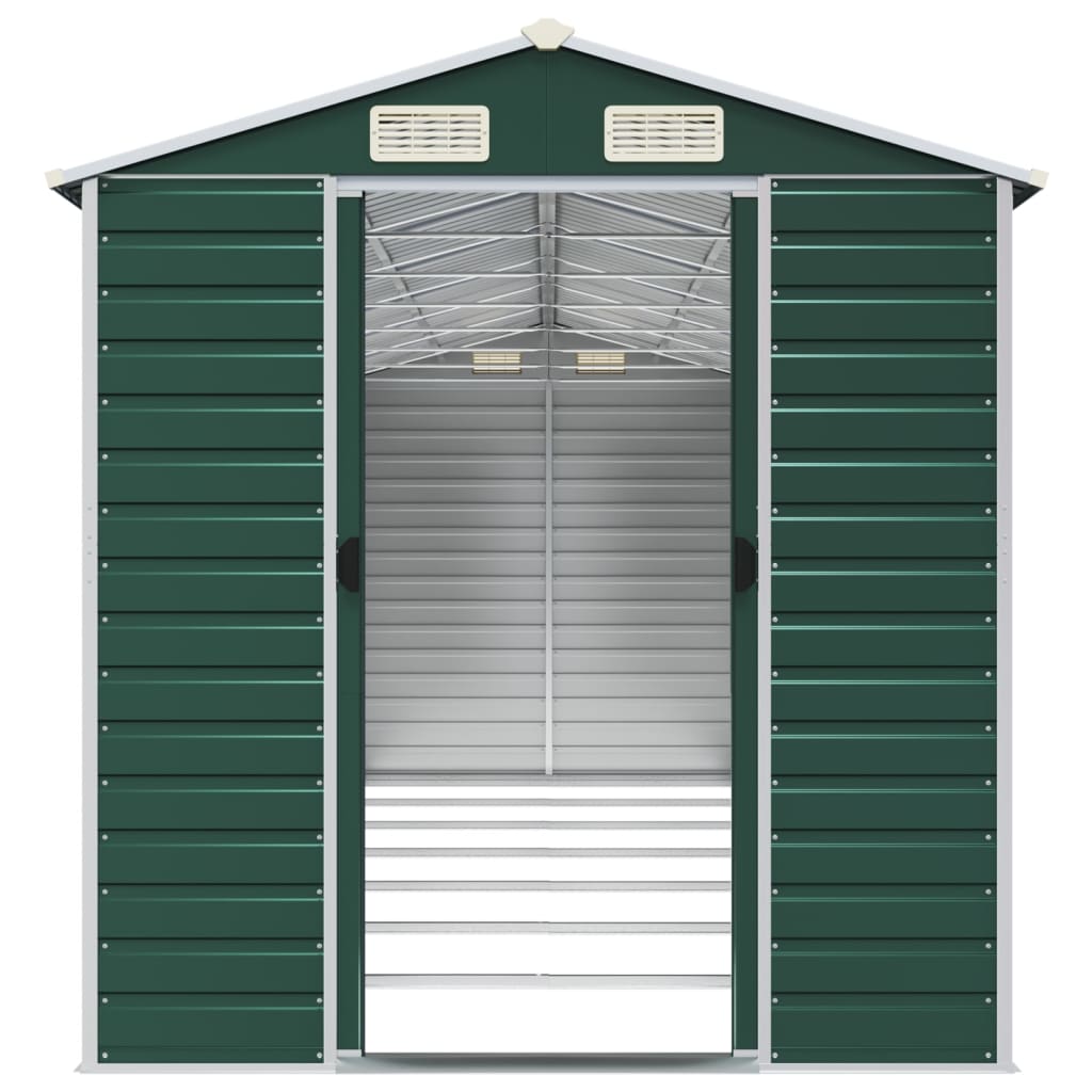 Capanno da Giardino Verde 191x640x198 cm in Acciaio Zincato 3188237