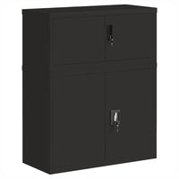 Armadio Classificatore Nero 90x40x110 cm in Acciaio 3188322