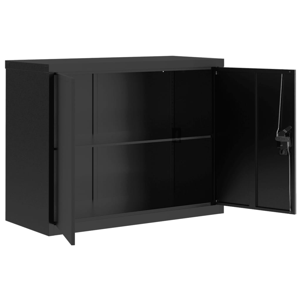 Armadio Classificatore Nero 90x40x110 cm in Acciaio 3188322