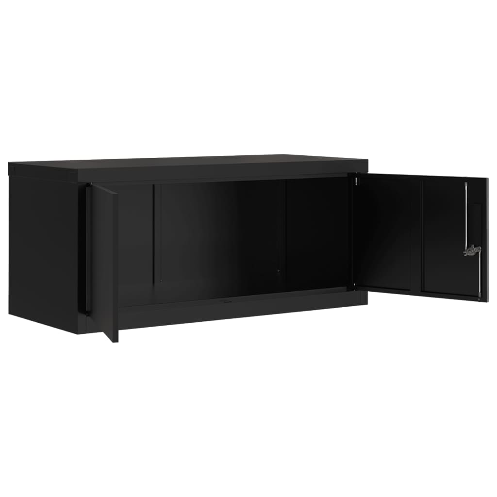 Armadio Classificatore Nero 90x40x130 cm in Acciaio 3188323