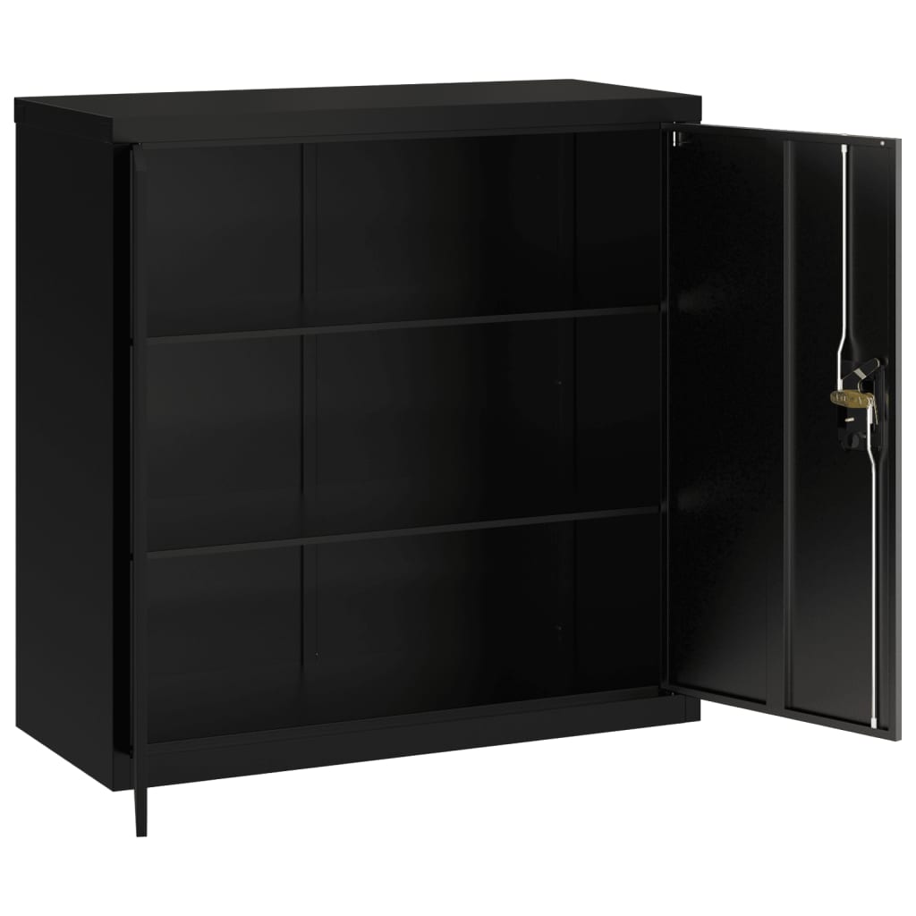 Armadio Classificatore Nero 90x40x130 cm in Acciaio 3188323