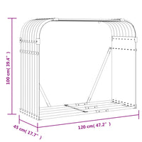 Portaceppi Argento 120x45x100 cm in Acciaio Zincato 364593