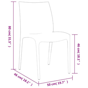 Sedie da Giardino 2 pz Antracite 50x46x80 cm in Polipropilene 364729