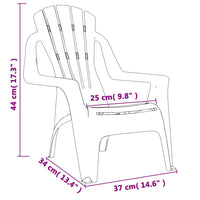 Sedie Giardino 2pz Bambini Verdi 37x34x44cm PP Aspetto in Legno 364740