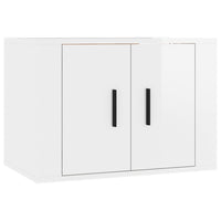 Mobili Porta TV a Parete 2 pz Bianco Lucido 57x34,5x40 cm 3188336