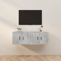 Mobili Porta TV a Parete 2 pz Grigio Cemento 57x34,5x40 cm 3188338