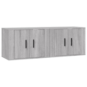 Mobili Porta TV a Parete 2 pz Grigio Sonoma 57x34,5x40 cmcod mxl 100748