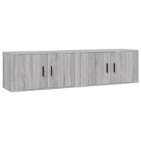 Mobili Porta TV a Parete 2 pz Grigio Sonoma 80x34,5x40 cmcod mxl 100742