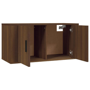 Mobili Porta TV a Parete 2 pz Rovere Marrone 80x34,5x40 cm 3188357