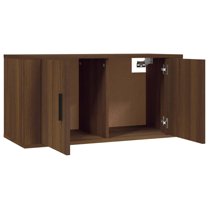 Mobili Porta TV a Parete 2 pz Rovere Marrone 80x34,5x40 cm 3188357