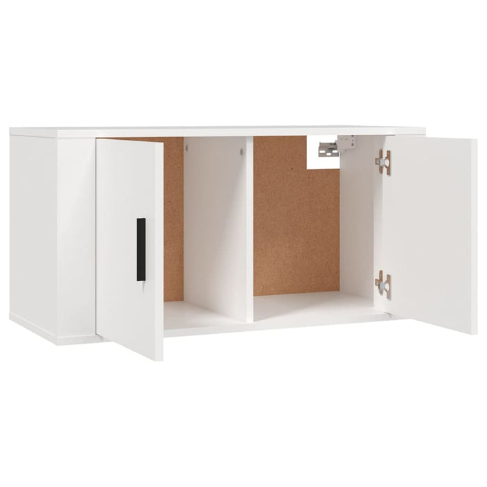 Mobili Porta TV a Parete 3 pz Bianco 80x34,5x40 cm 3188358