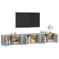 Mobili Porta TV a Parete 3 pz Grigio Cemento 80x34,5x40 cm 3188362