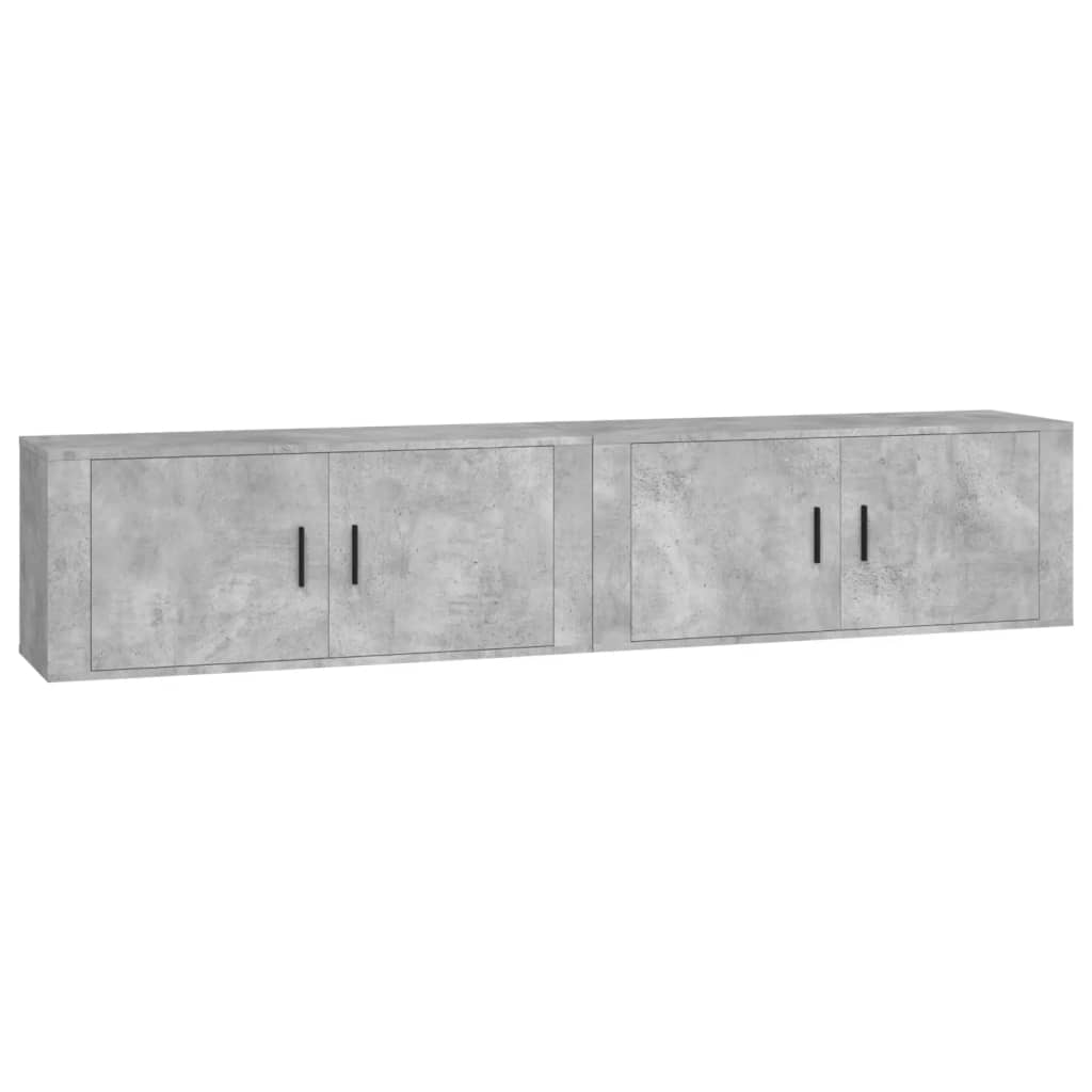 Mobili Porta TV a Parete 2 pz Grigio Cemento 100x34,5x40 cmcod mxl 124700