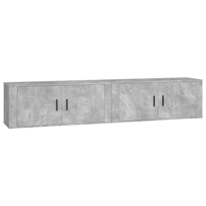 Mobili Porta TV a Parete 2 pz Grigio Cemento 100x34,5x40 cmcod mxl 124700