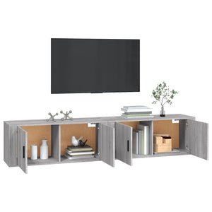 Mobili Porta TV a Parete 2 pz Grigio Sonoma 100x34,5x40 cm 3188372