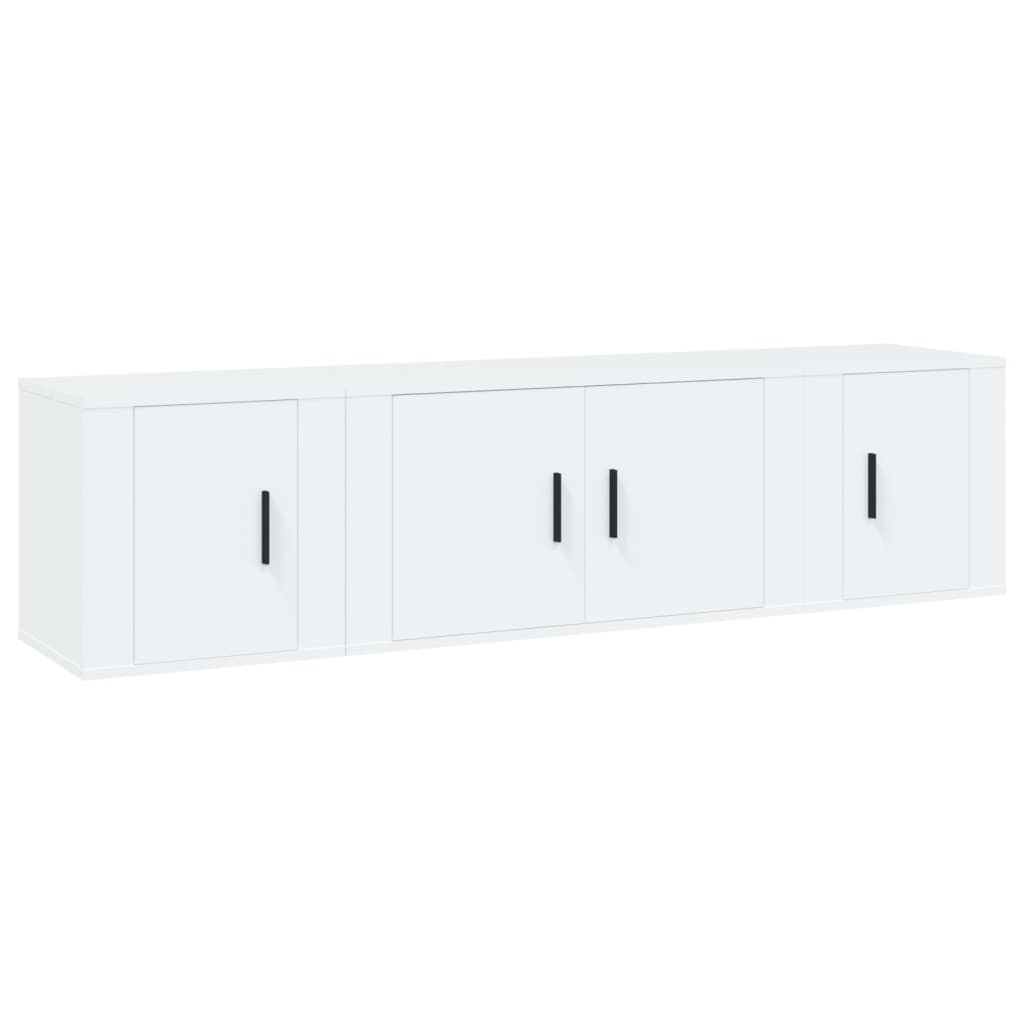 Set Mobili Porta TV 3 pz Bianco in Legno Multistratocod mxl 124686