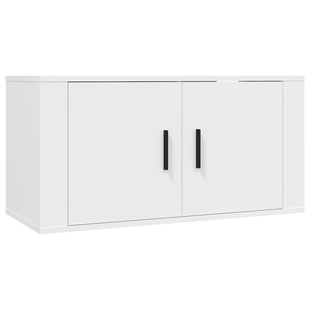 Set Mobili Porta TV 3 pz Bianco in Legno Multistrato 3188398