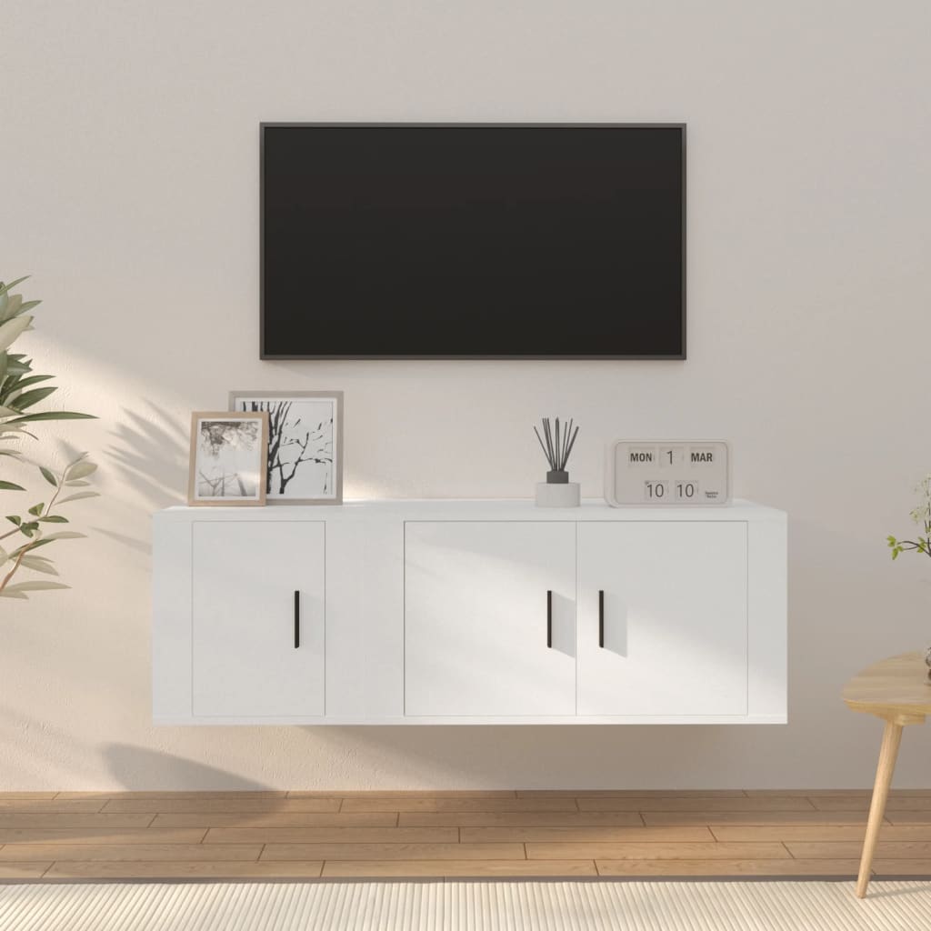 Set di Mobili Porta TV 2 pz Bianco in Legno Multistratocod mxl 100733