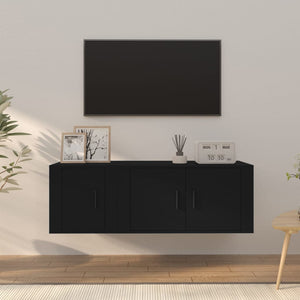 Set Mobili Porta TV 2 pz Nero in Legno Multistrato 3188407