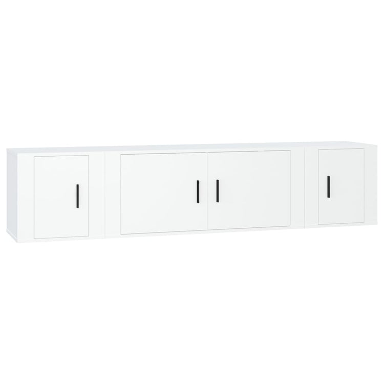 Set Mobili Porta TV 3 pz Bianco in Legno Multistrato 3188414