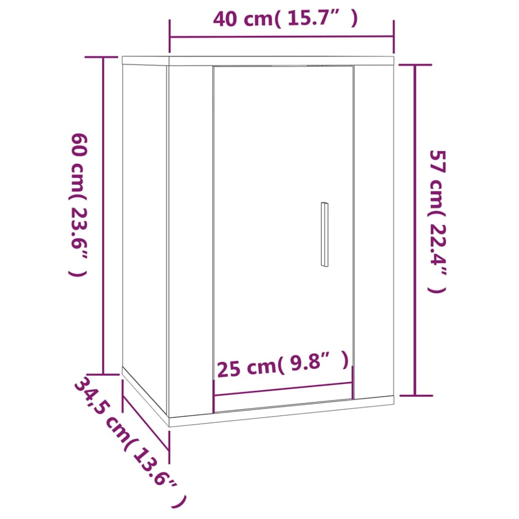 Set di Mobili Porta TV 2 pz Bianco Lucido in Legno Multistrato 3188448