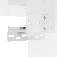 Set di Mobili Porta TV 2 pz Bianco Lucido in Legno Multistrato 3188464