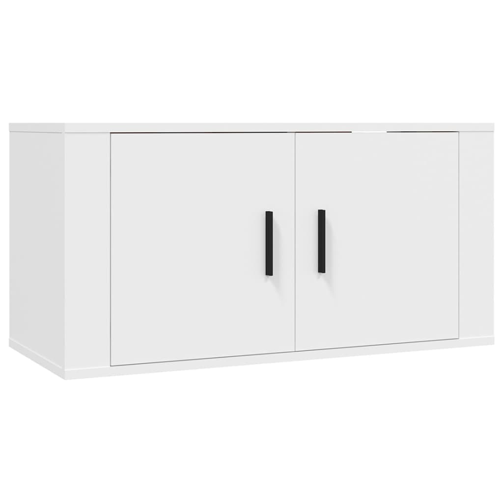 Set di Mobili Porta TV 2 pz Bianco in Legno Multistrato 3188470