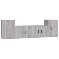 Set di Mobili Porta TV 4 pz Grigio Sonoma in Legno Multistratocod mxl 100759