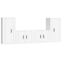 Set di Mobili Porta TV 4 pz Bianco in Legno Multistratocod mxl 125156