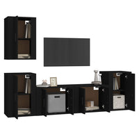 Set di Mobili Porta TV 5 pz Nero in Legno Multistratocod mxl 124718