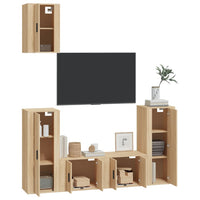 Set di Mobili Porta TV 5 pz Rovere Sonoma in Legno Multistratocod mxl 76818