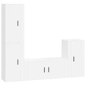 Set di Mobili Porta TV 4 pz Bianco in Legno Multistrato 3188590