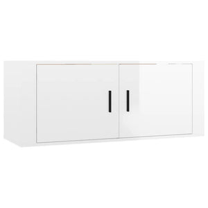 Set di Mobili Porta TV 5 pz Bianco Lucido in Legno Multistrato 3188624