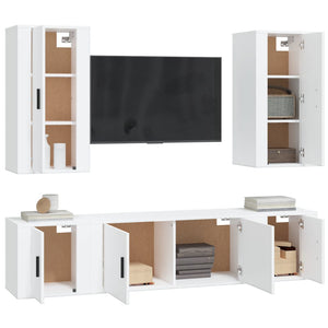 Set di Mobili Porta TV 5 pz Bianco in Legno Multistratocod mxl 88630