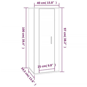 Set Mobili Porta TV 2 pz Rovere Fumo in Legno Multistrato 3188723